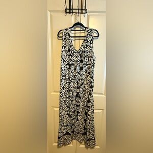 MSK Monochrome Patterned Dress